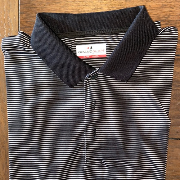 Other - Performance polo -  XL black and white striped